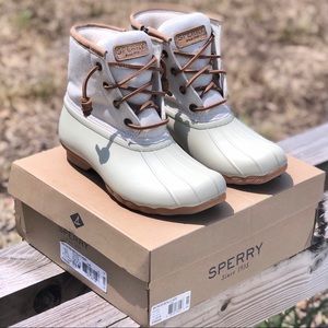 NWT Sperry Saltwater Metallic Duck Boot